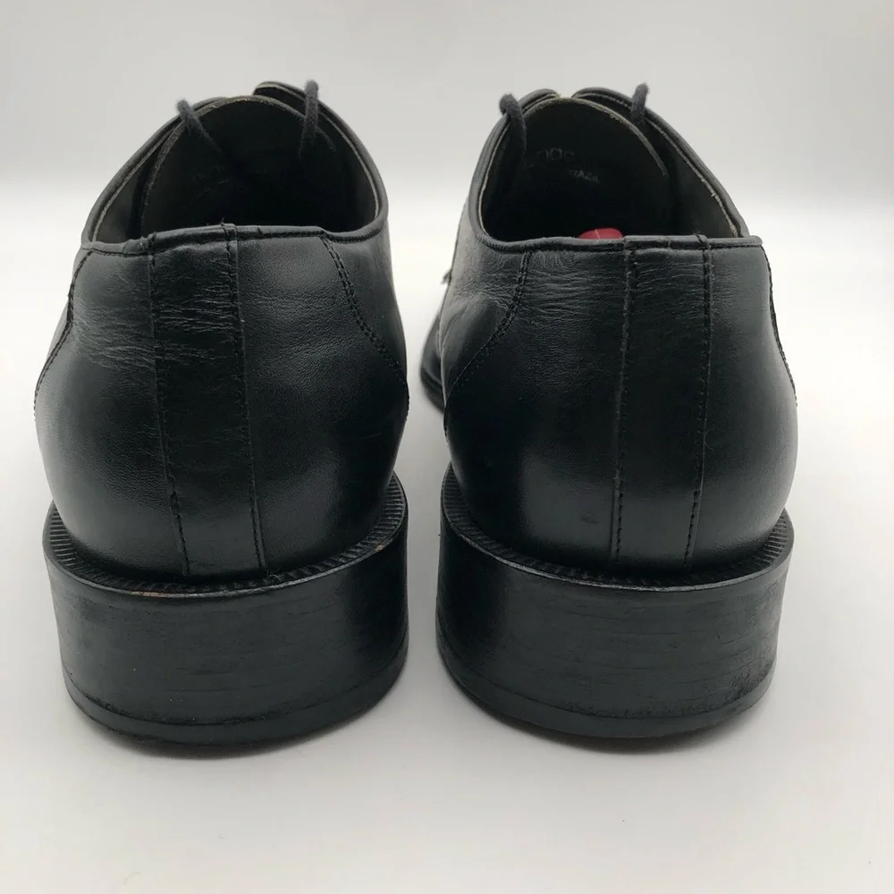 David Eden Regis Men's Size 13 Black Ostrich‎ Exotic Oxford Shoes